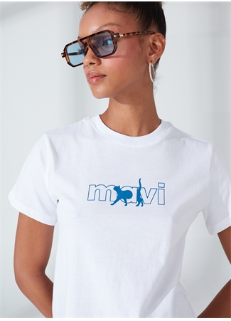 Mavi Beyaz Kadın T-Shirt_1