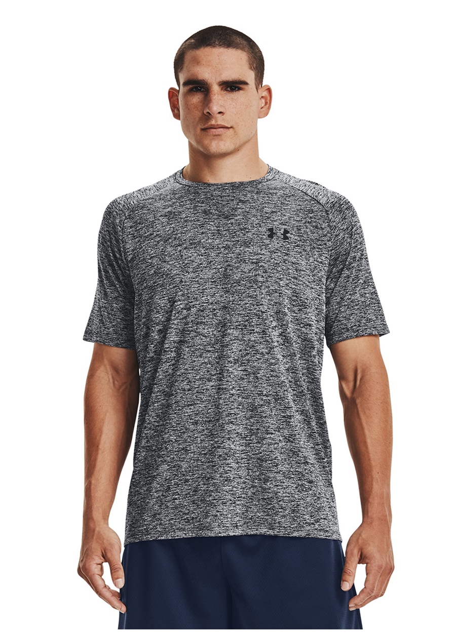 Under Armour Yuvarlak Yaka Düz Siyah Erkek T-Shirt 1326413-002 UA Tech 2.0 SS Tee_1