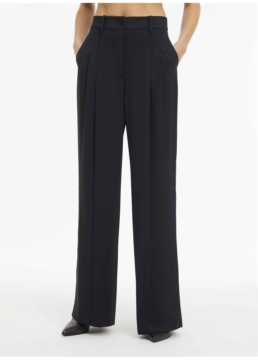 Calvin Klein Yüksek Bel Normal Siyah Kadın Pantolon K20K205689BEH