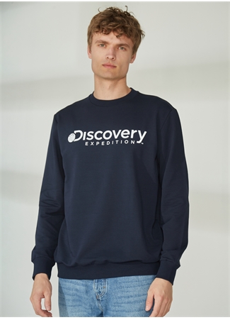 Discovery Expedition Bisiklet Yaka Lacivert Erkek Sweatshırt ENERGY_2