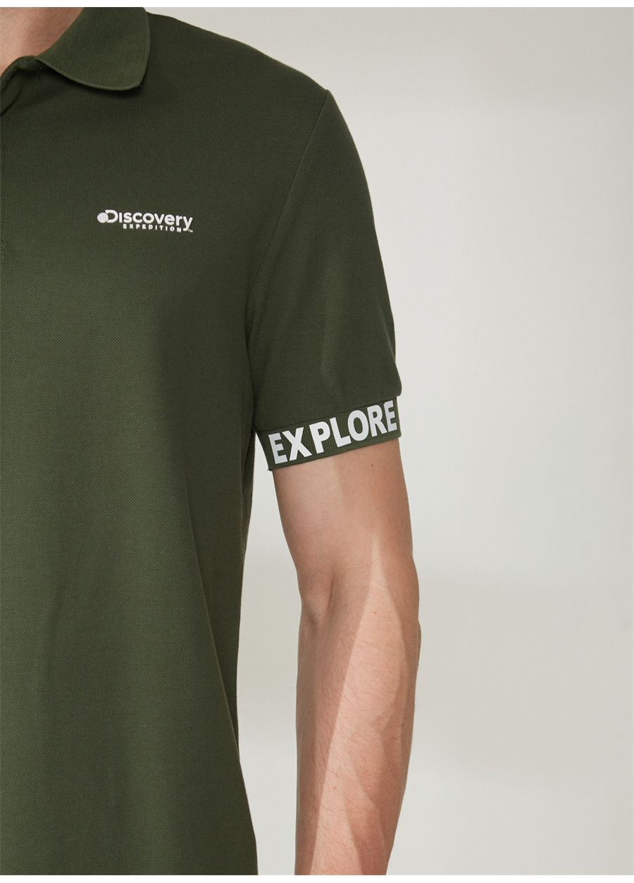 Discovery Expedition Polo Yaka Düz Haki Erkek T-Shirt DUK_3