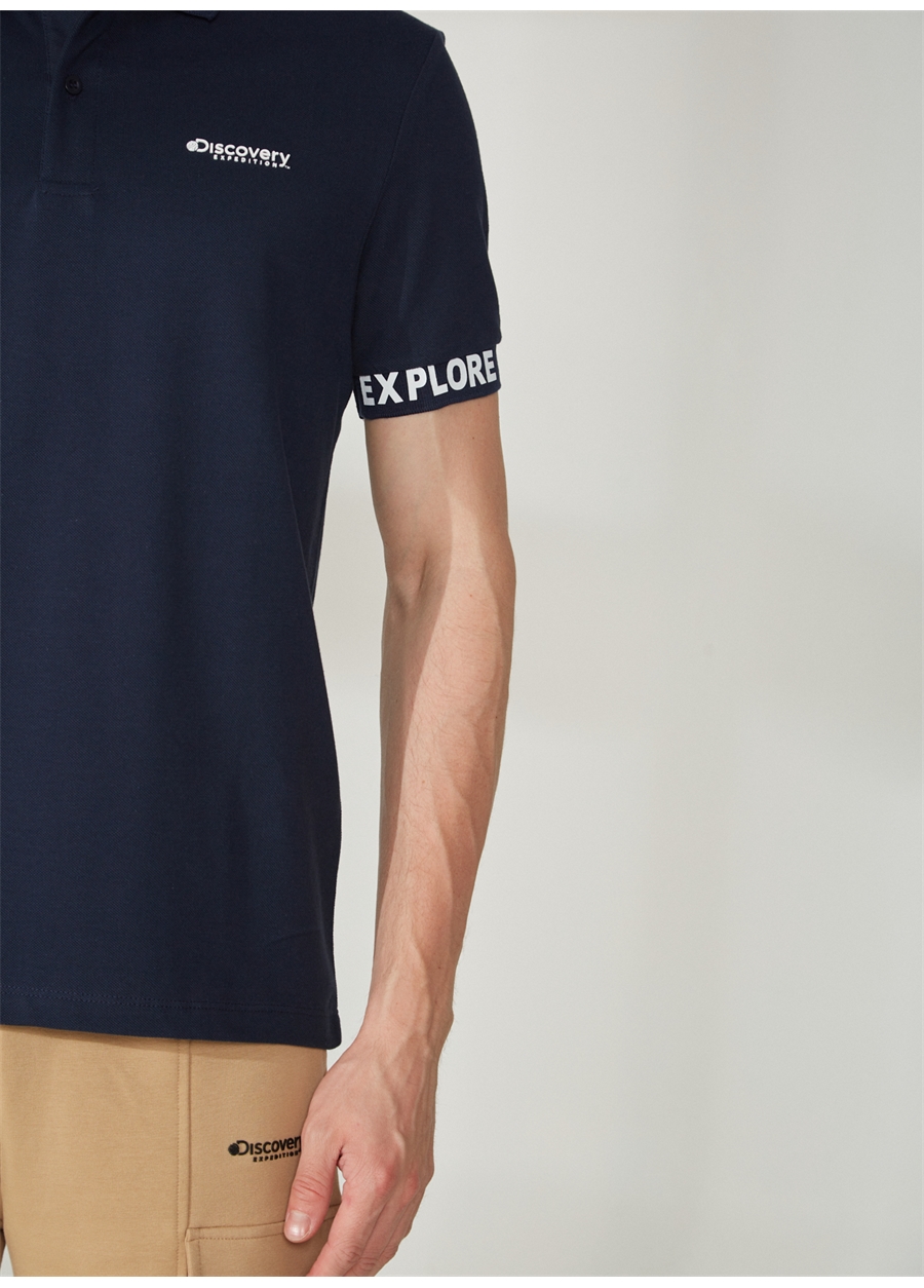 Discovery Expedition Polo Yaka Düz Lacivert Erkek T-Shirt DUK_3