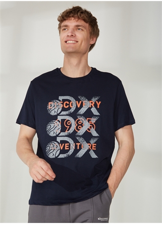 Discovery Expedition Bisiklet Yaka Baskılı Lacivert Erkek T-Shirt ROTAN_2