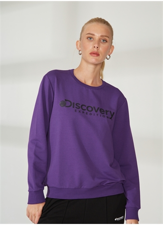 Discovery Expedition Bisiklet Yaka Mor Kadın Sweatshırt W-ENERGY