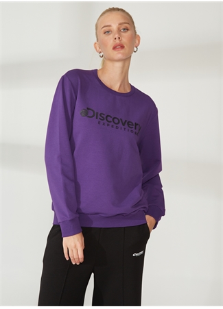 Discovery Expedition Bisiklet Yaka Mor Kadın Sweatshırt W-ENERGY_2