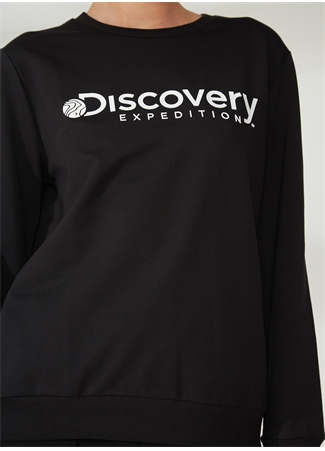 Discovery Expedition Bisiklet Yaka Siyah Kadın Sweatshırt W-ENERGY_4