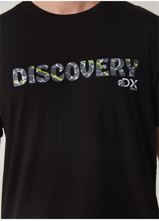 Discovery Expedition Bisiklet Yaka Baskılı Siyah Erkek T-Shirt HOLDEN_5