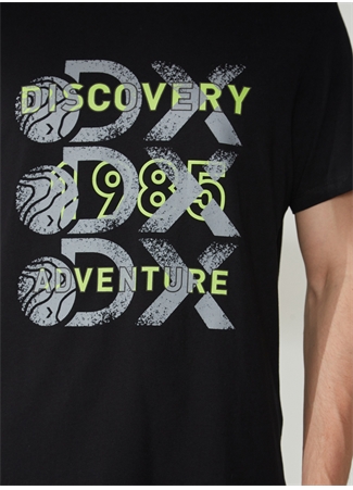 Discovery Expedition Bisiklet Yaka Baskılı Siyah Erkek T-Shirt ROTAN_3