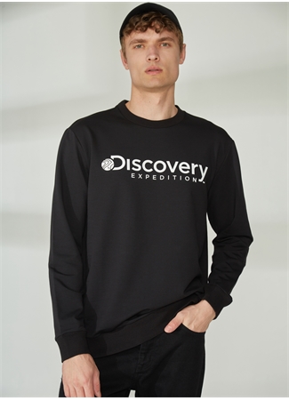 Discovery Expedition Bisiklet Yaka Siyah Erkek Sweatshırt ENERGY_0