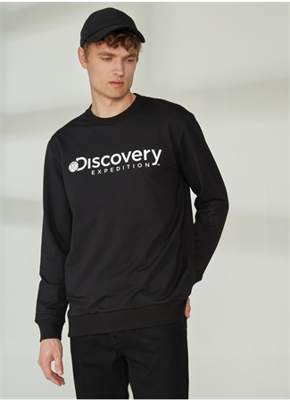 Discovery Expedition Bisiklet Yaka Siyah Erkek Sweatshırt ENERGY_3