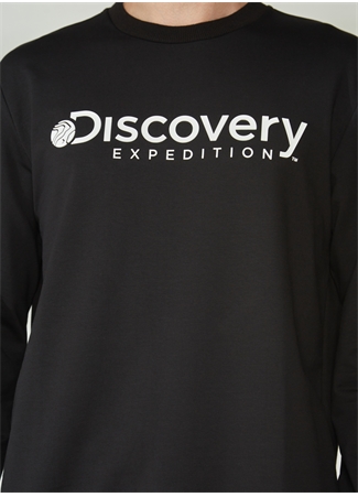 Discovery Expedition Bisiklet Yaka Siyah Erkek Sweatshırt ENERGY_4