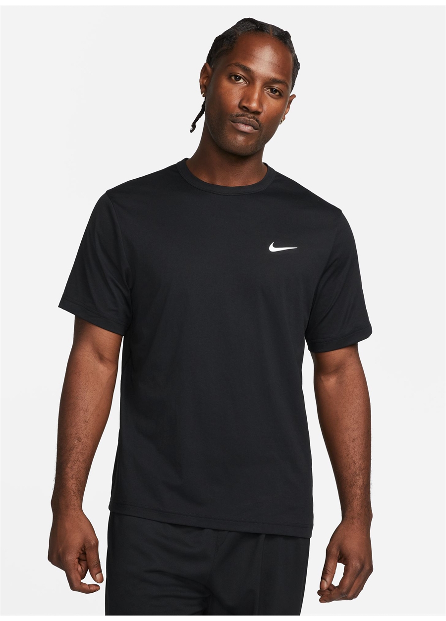 Nike Bisiklet Yaka Düz Siyah Erkek T-Shirt DV9839-010 M NK DF UV HYVERSE SS_2