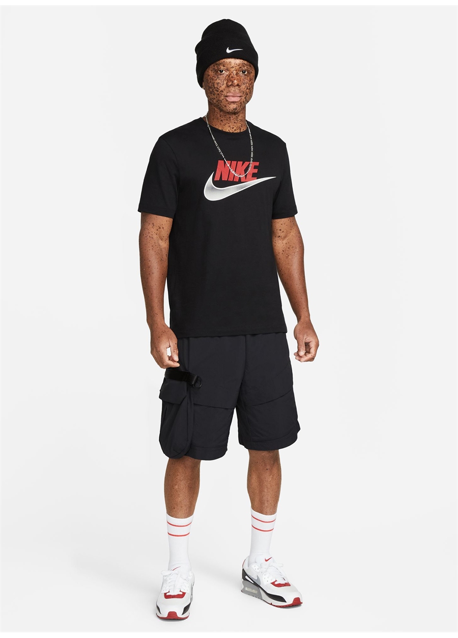 Nike Siyah Erkek Bisiklet Yaka T-Shirt DZ5171-010 M NSW TEE 12MO FUTURA