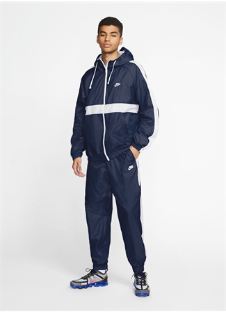 Nike Lacivert Erkek Zip Ceket BV3025-411 M NK CLUB WVN HD TRK SUI_0