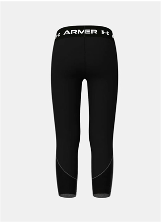 Under Armour Siyah Kız Çocuk Dar Paça Dar Düz Tayt 1373950-001 Armour Ankle Crop_2