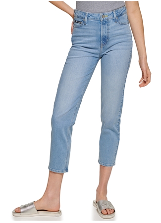 Dkny Jeans Yüksek Bel Straight Paça Regular Straight İndigo Kadın Denim Pantolon E2RK0780_1