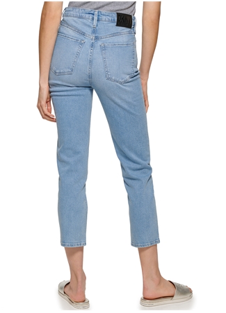 Dkny Jeans Yüksek Bel Straight Paça Regular Straight İndigo Kadın Denim Pantolon E2RK0780_4