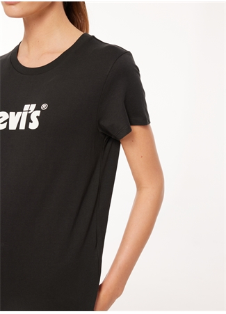 Levis Bisiklet Yaka Baskılı Siyah Kadın T-Shirt A2086-0103 LSE THE PERFECT TEE LSE_3