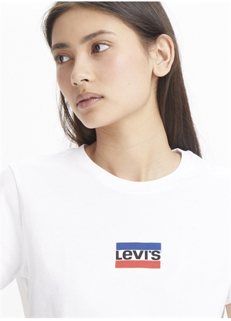 Levis Bisiklet Yaka Baskılı Çok Renkli Kadın T-Shirt A2086-0196 LSE THE PERFECT TEE MINI_5