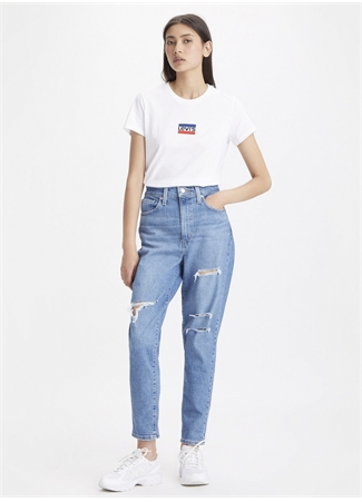 Levis Bisiklet Yaka Baskılı Çok Renkli Kadın T-Shirt A2086-0196 LSE THE PERFECT TEE MINI_6