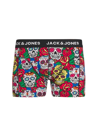 Jack & Jones Kırmızı Erkek Boxer 12234765_JACBATH SKULL TRUNKS SN