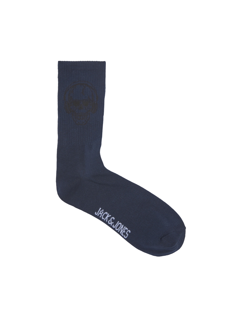 Jack & Jones Beyaz Erkek Çorap 12224920_JACSKULL SOCKS 5 PACK_0