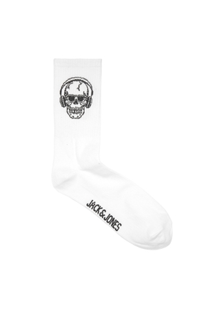 Jack & Jones Beyaz Erkek Çorap 12224920_JACSKULL SOCKS 5 PACK_2