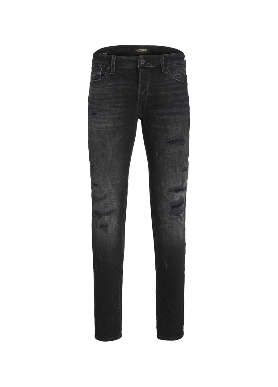 Jack & Jones 12219593_JJIGLENN JJBLAIR GE 802 NO Siyah Erkek Normal Bel Slim Fit Denim Pantolon_4