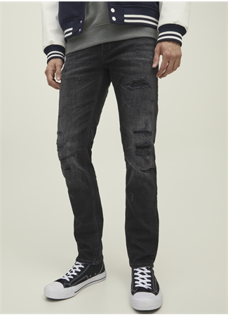 Jack & Jones 12219593_JJIGLENN JJBLAIR GE 802 NO Siyah Erkek Normal Bel Slim Fit Denim Pantolon_7