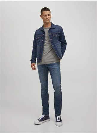 Jack & Jones 12223628_JJIGLENN JJIFOX JOS 547 50 Lacivert Erkek Düşük Bel Slim Fit Denim Pantolon_1