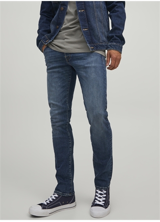 Jack & Jones 12223628_JJIGLENN JJIFOX JOS 547 50 Lacivert Erkek Düşük Bel Slim Fit Denim Pantolon_5