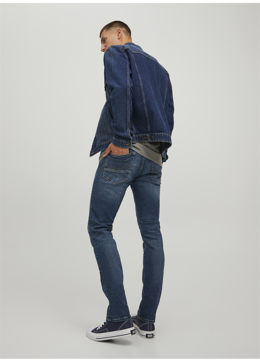 Jack & Jones 12223628_JJIGLENN JJIFOX JOS 547 50 Lacivert Erkek Düşük Bel Slim Fit Denim Pantolon_7