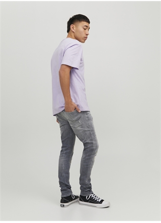 Jack & Jones 12229187_JJILIAM JJSEAL GE 284 Gri Erkek Düşük Bel Skinny Fit Denim Pantolon_7