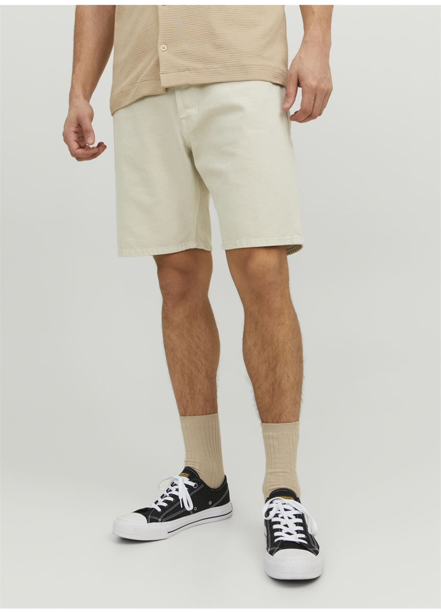 Jack & Jones Relaxed Ekru Erkek Şort 12229575_JJICHRIS JJORIGINAL SHORTS