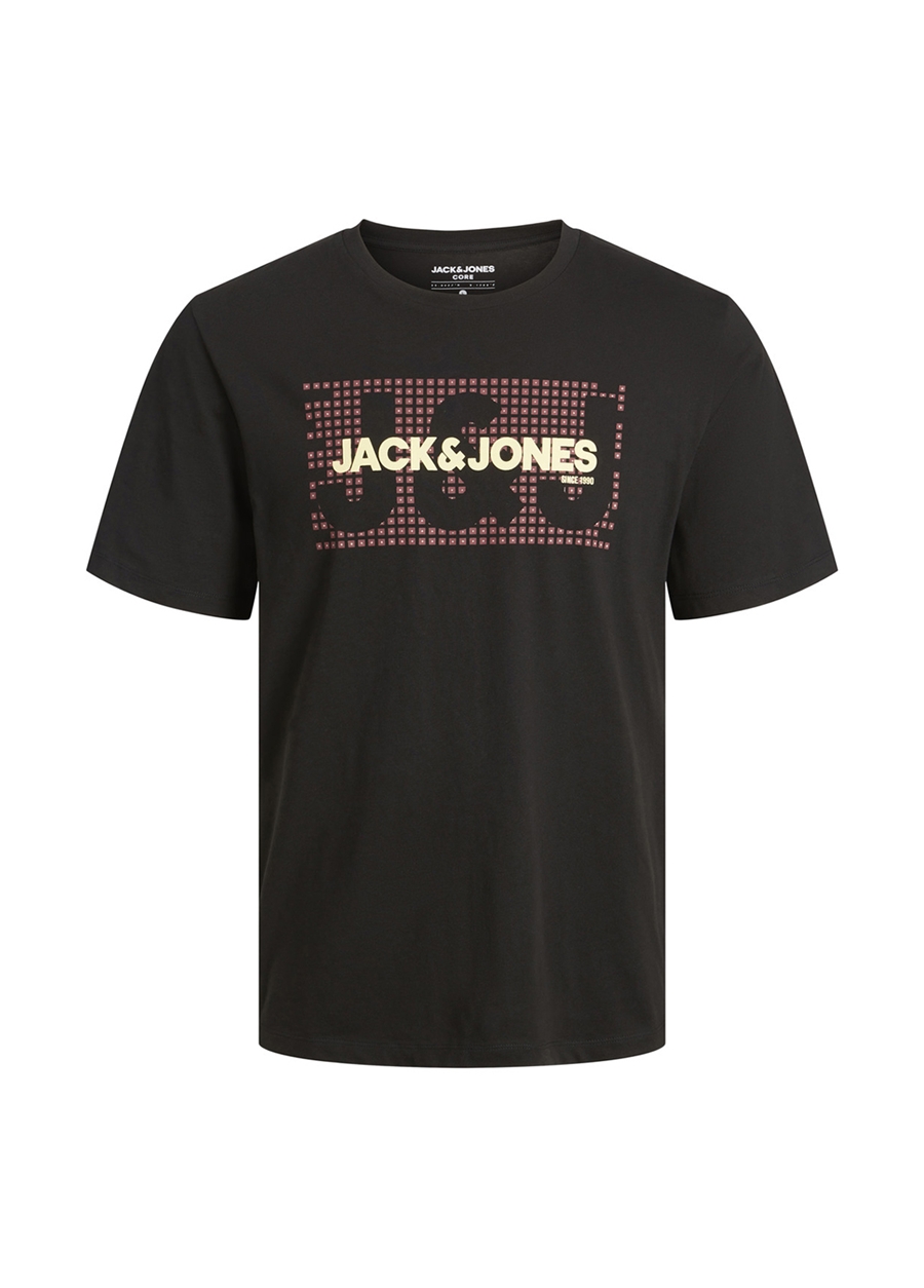Jack & Jones Bisiklet Yaka Baskılı Turkuaz Erkek T-Shirt 12245726_JCOAIRA TEE SS CREW NECK