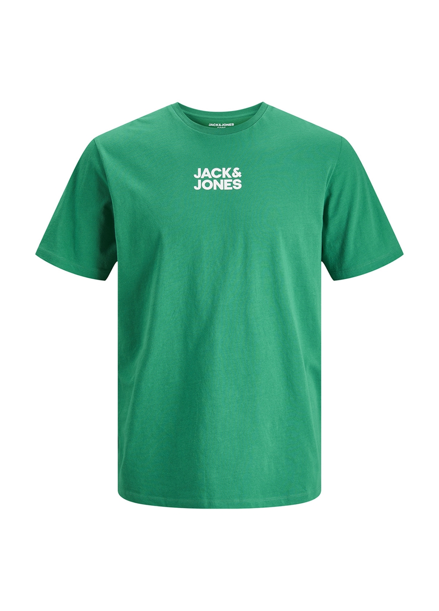 Jack & Jones Bisiklet Yaka Baskılı Yeşil Erkek T-Shirt 12245728_JCOSMALL LOGO TEE SS CREW