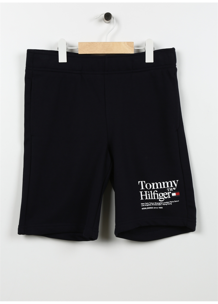 Tommy Hilfiger Yüksek Bel Normal Açık Mavi Erkek Çocuk Şort KB0KB08119DW5