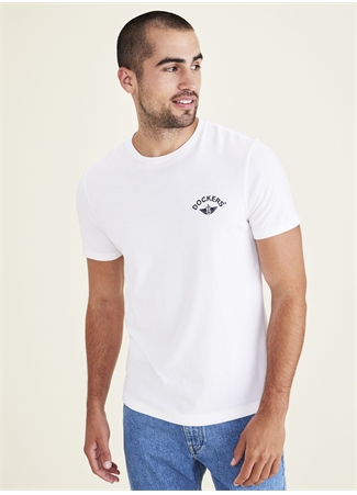 Dockers Bisiklet Yaka Beyaz Erkek T-Shirt A1103-0167