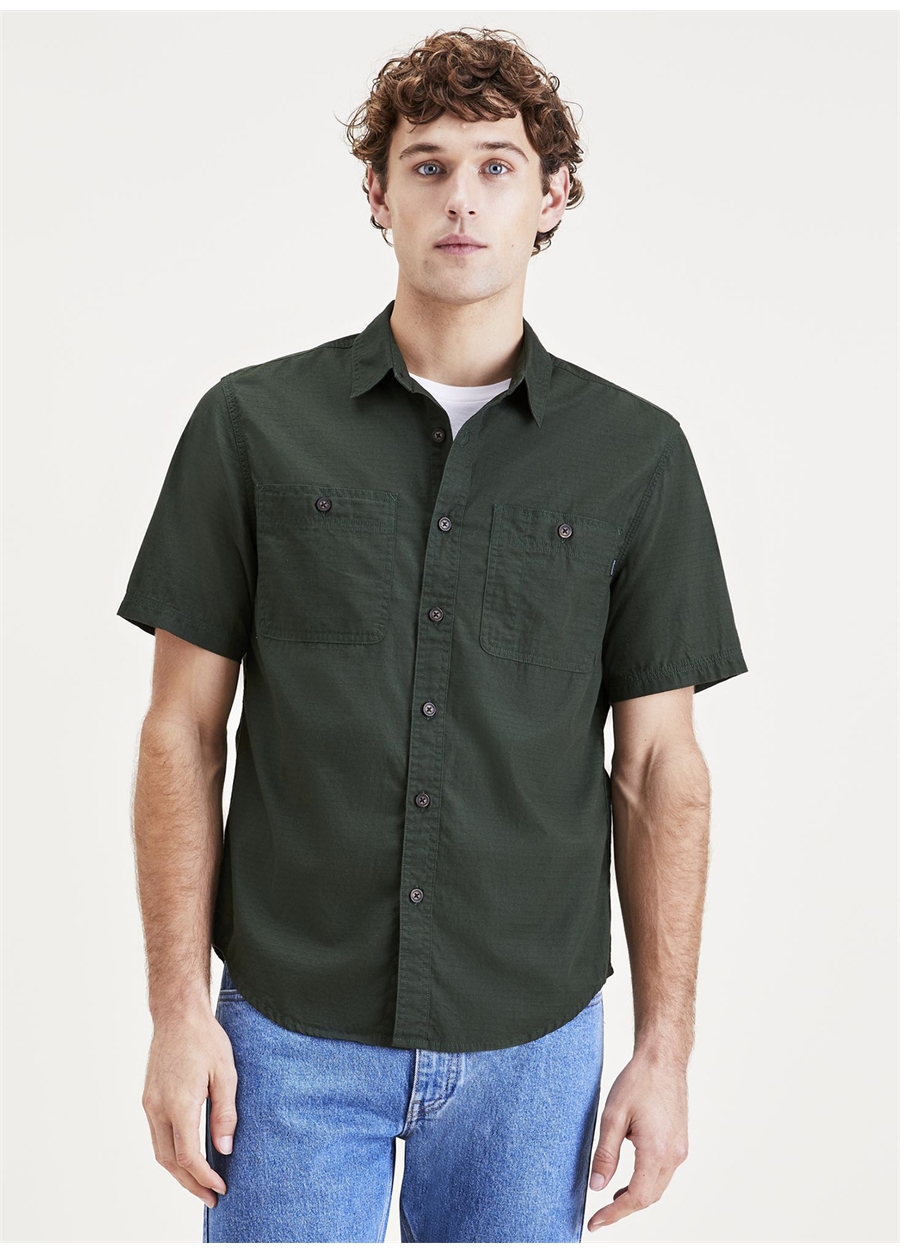 Dockers Yeşil Erkek Kısa Kollu Gömlek A1731-0009