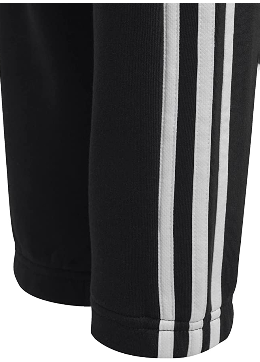 Adidas Normal Paça Siyah - Beyaz Erkek Çocuk Eşofman Altı HR6333 U 3S FL PANT_2