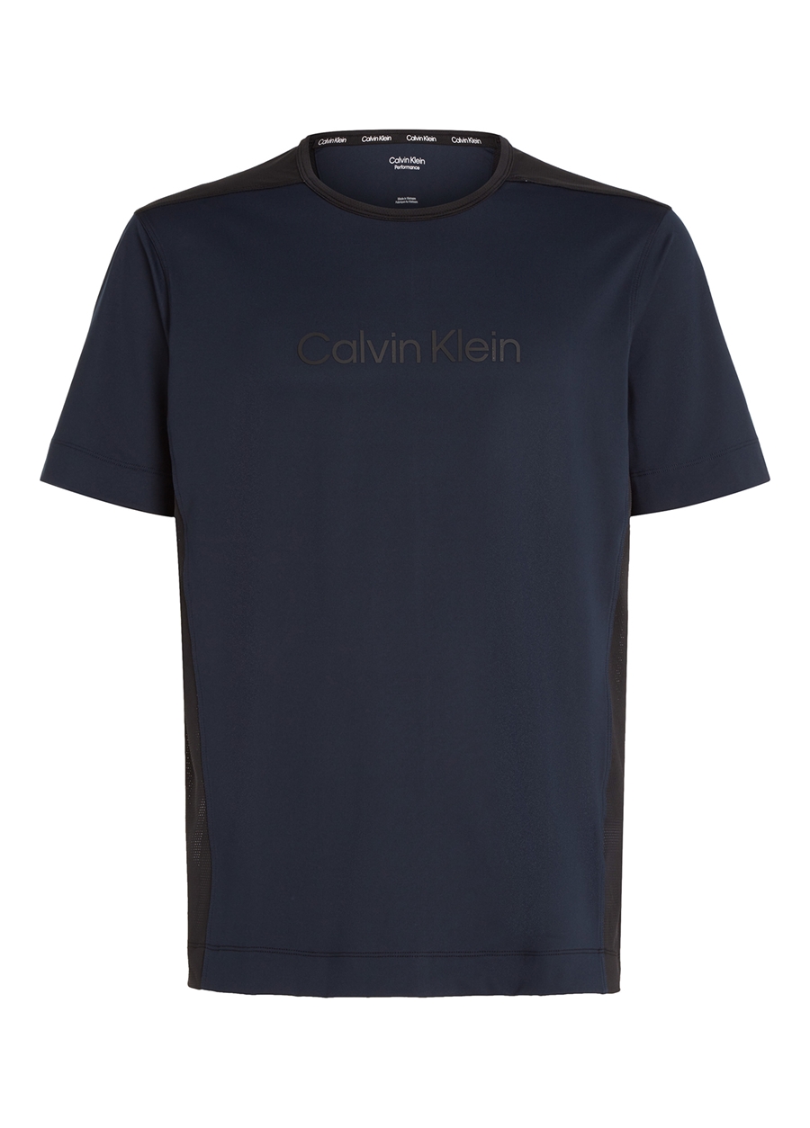 Calvin Klein Bisiklet Yaka Düz Siyah Erkek T-Shirt 00GMS3K107 WO - S/S T-Shirt
