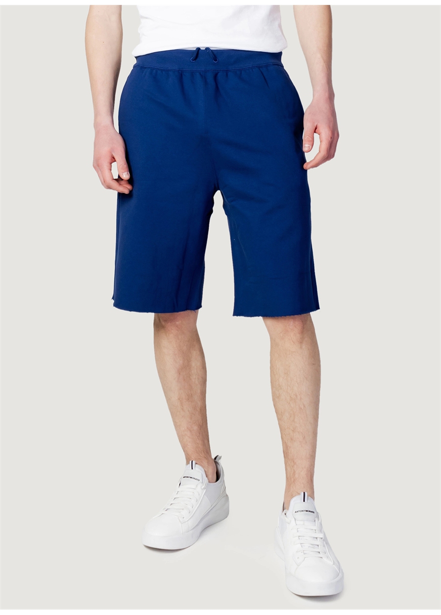 Calvin Klein Mavi Erkek Kısa Şort 00GMS3S809 PW - 7 Knit Short
