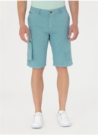 U.S. Polo Assn. Normal Bel Comfort Fit Koyu Mint Erkek Bermuda Şort ASKAR