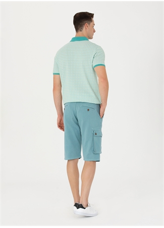 U.S. Polo Assn. Normal Bel Comfort Fit Koyu Mint Erkek Bermuda Şort ASKAR_1