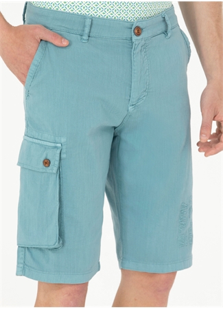 U.S. Polo Assn. Normal Bel Comfort Fit Koyu Mint Erkek Bermuda Şort ASKAR_2