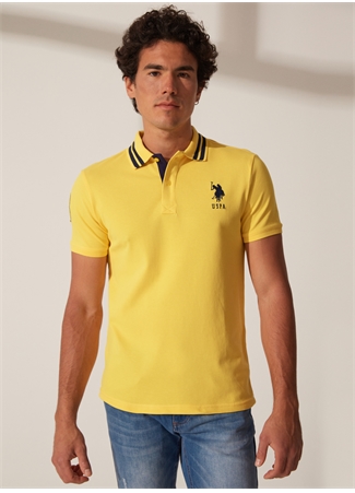 U.S. Polo Assn. Koyu Sarı Erkek Polo T-Shirt GSD01IY023_4