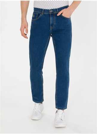 U.S. Polo Assn. Normal Bel Normal Paça Straight Açık Mavi Erkek Denim Pantolon HETTA_1