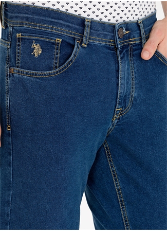 U.S. Polo Assn. Normal Bel Normal Paça Straight Açık Mavi Erkek Denim Pantolon HETTA_5