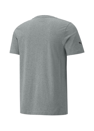 Puma Bisiklet Yaka Düz Gri Erkek T-Shirt 53375203 Ferrari Race Tonal Shie_6