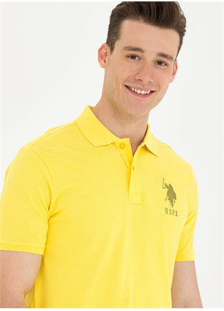 U.S. Polo Assn. Koyu Sarı Erkek Polo T-Shirt JAMA_1